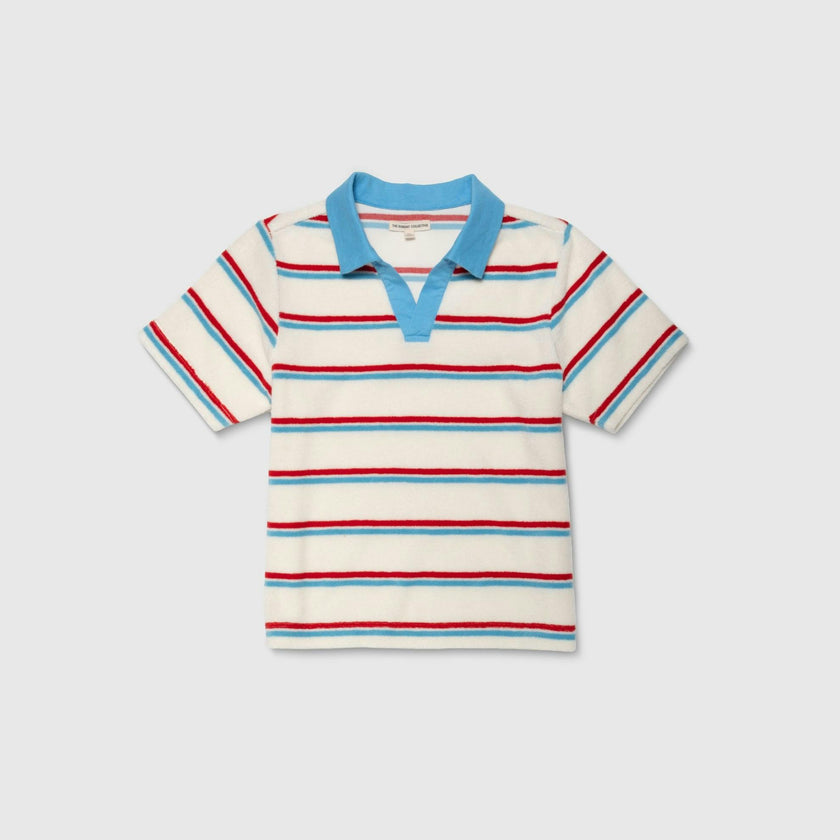 Organic Recess Polo in Terry Stripe