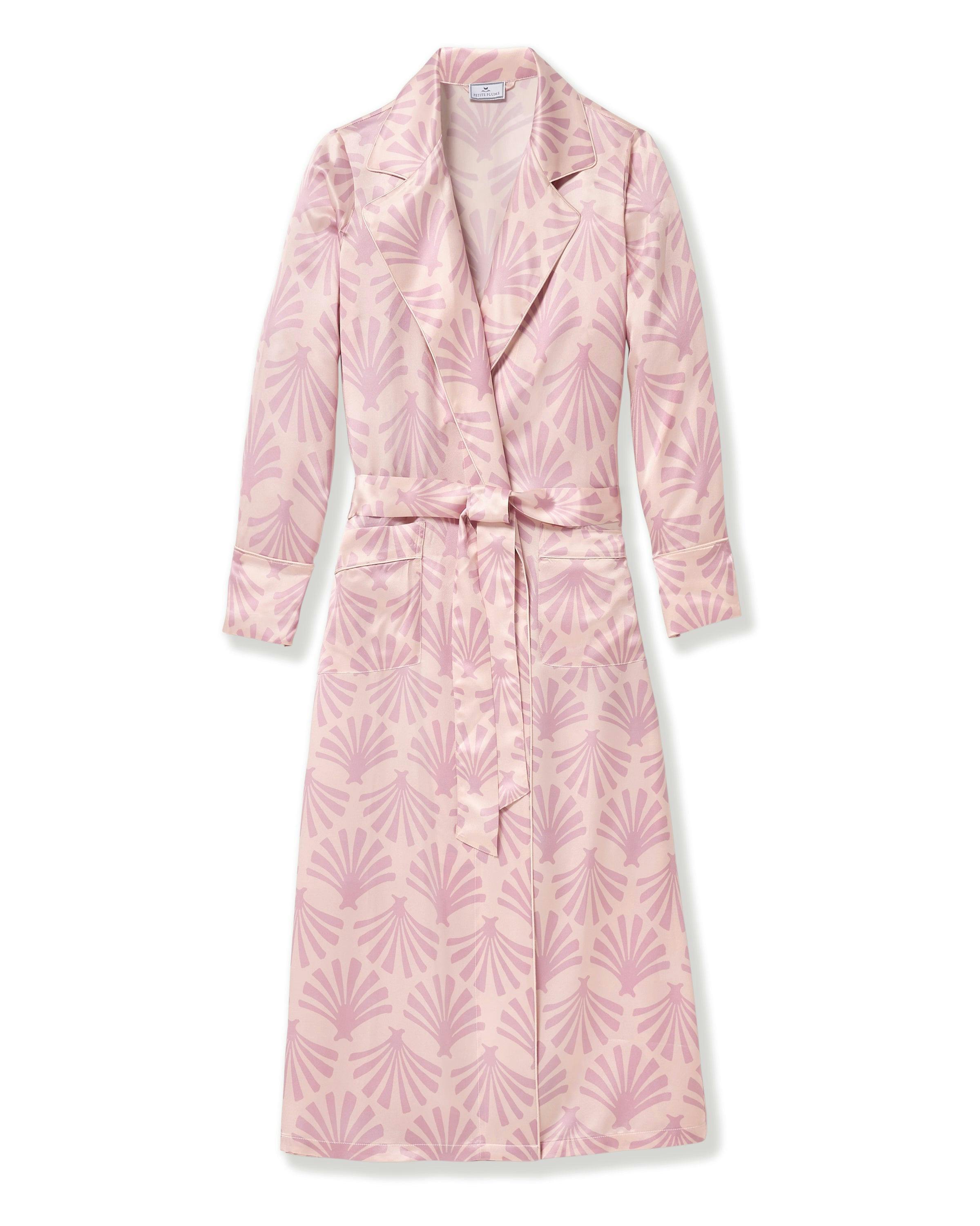 Women's Silk Robe in Blush Tide