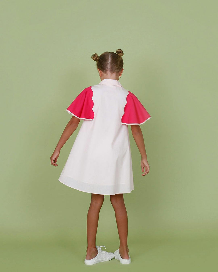 Lulu dress (blush pink/hot pink)