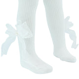 Heart Pearl Ribbon Tights