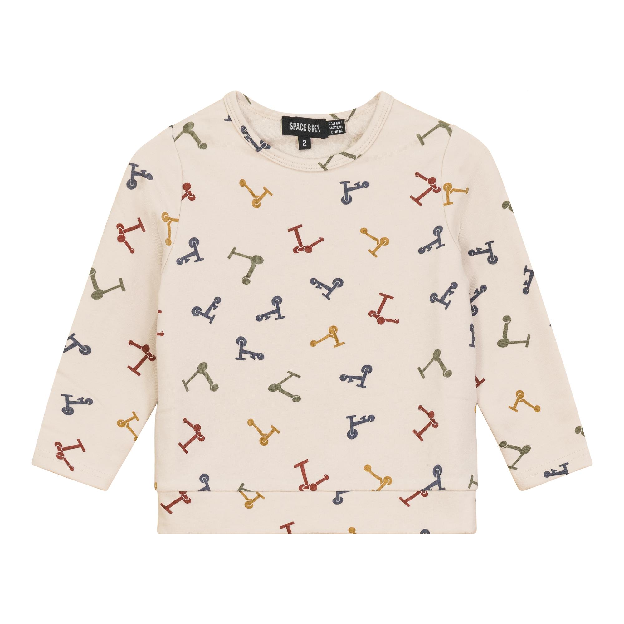 Scooter And Tulipe Printed Sweater Dark Almond