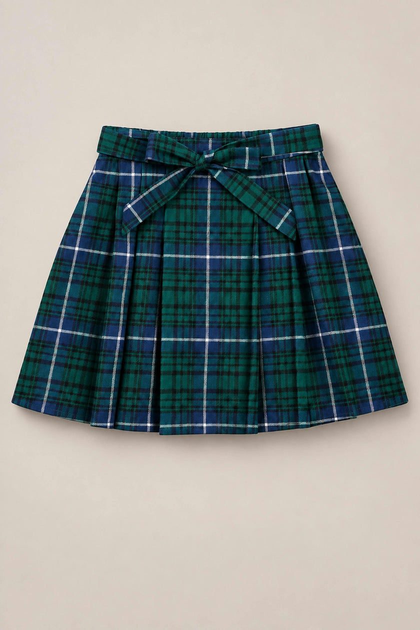 Mini Addison Skort in Emerald Plaid