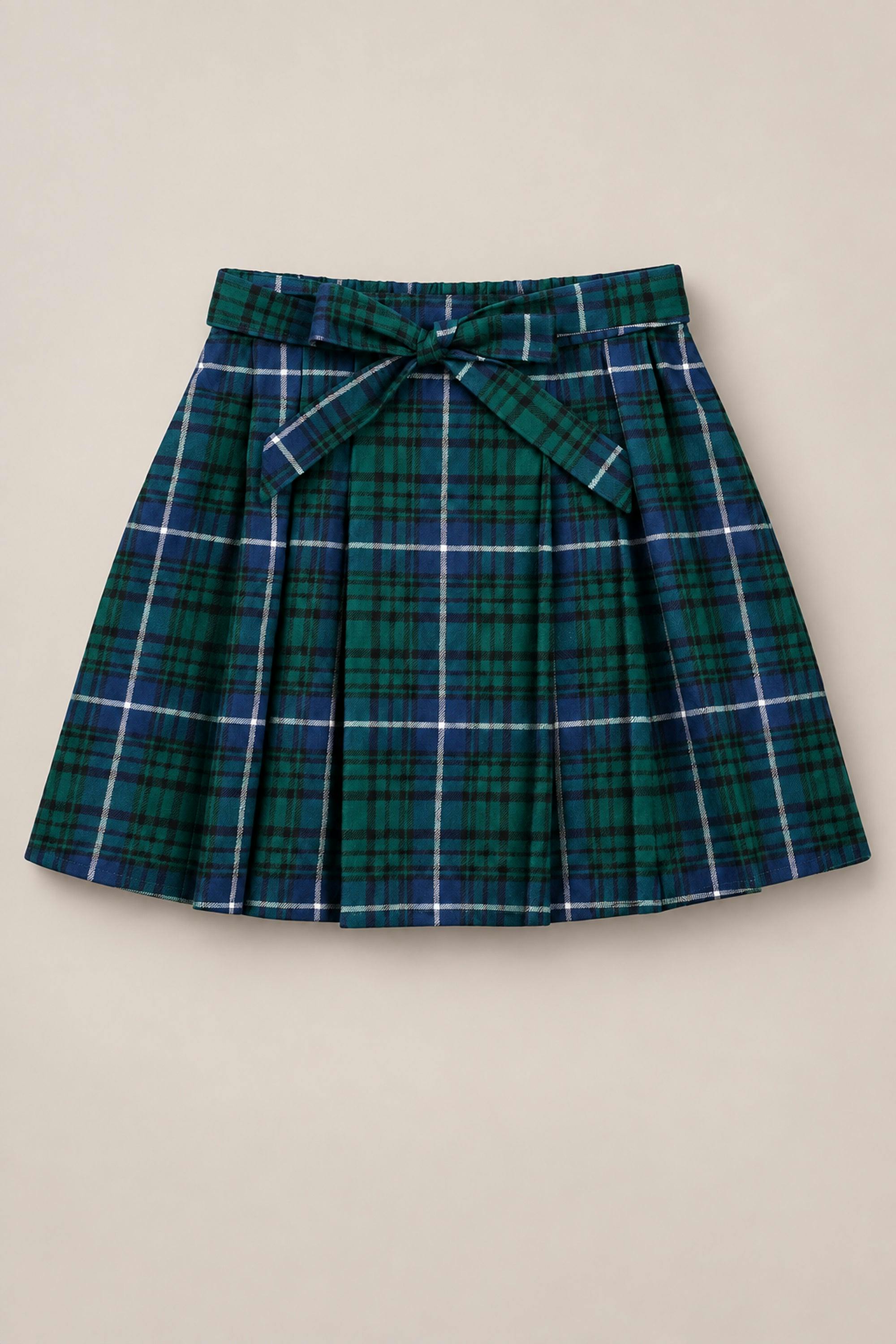 Mini Addison Skort in Emerald Plaid