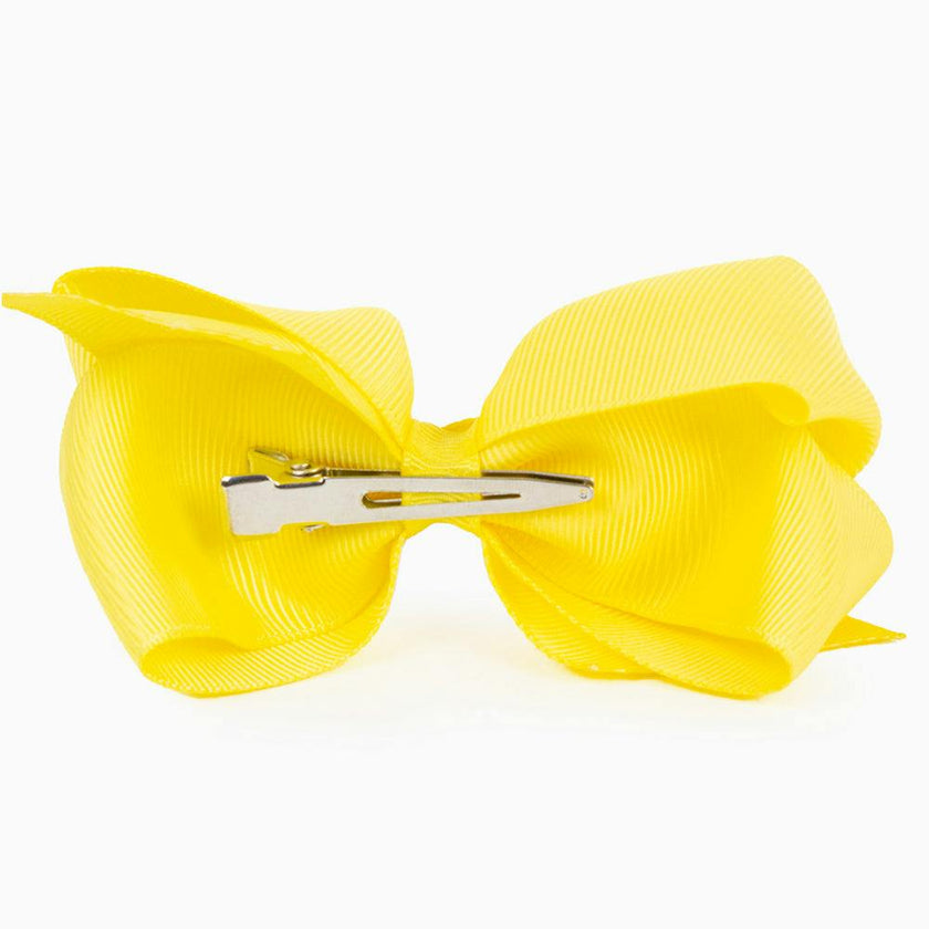 Extra Large Bow Hair Clip in Lemon