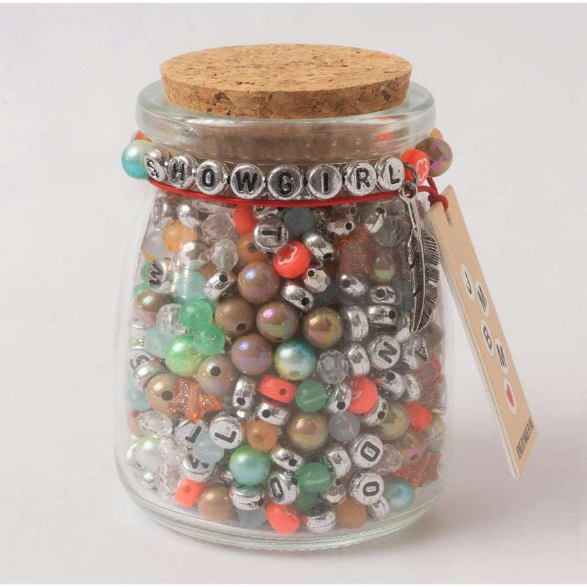 Showgirl Letter Bead Bracelet Making Bead Jar DIY Kit