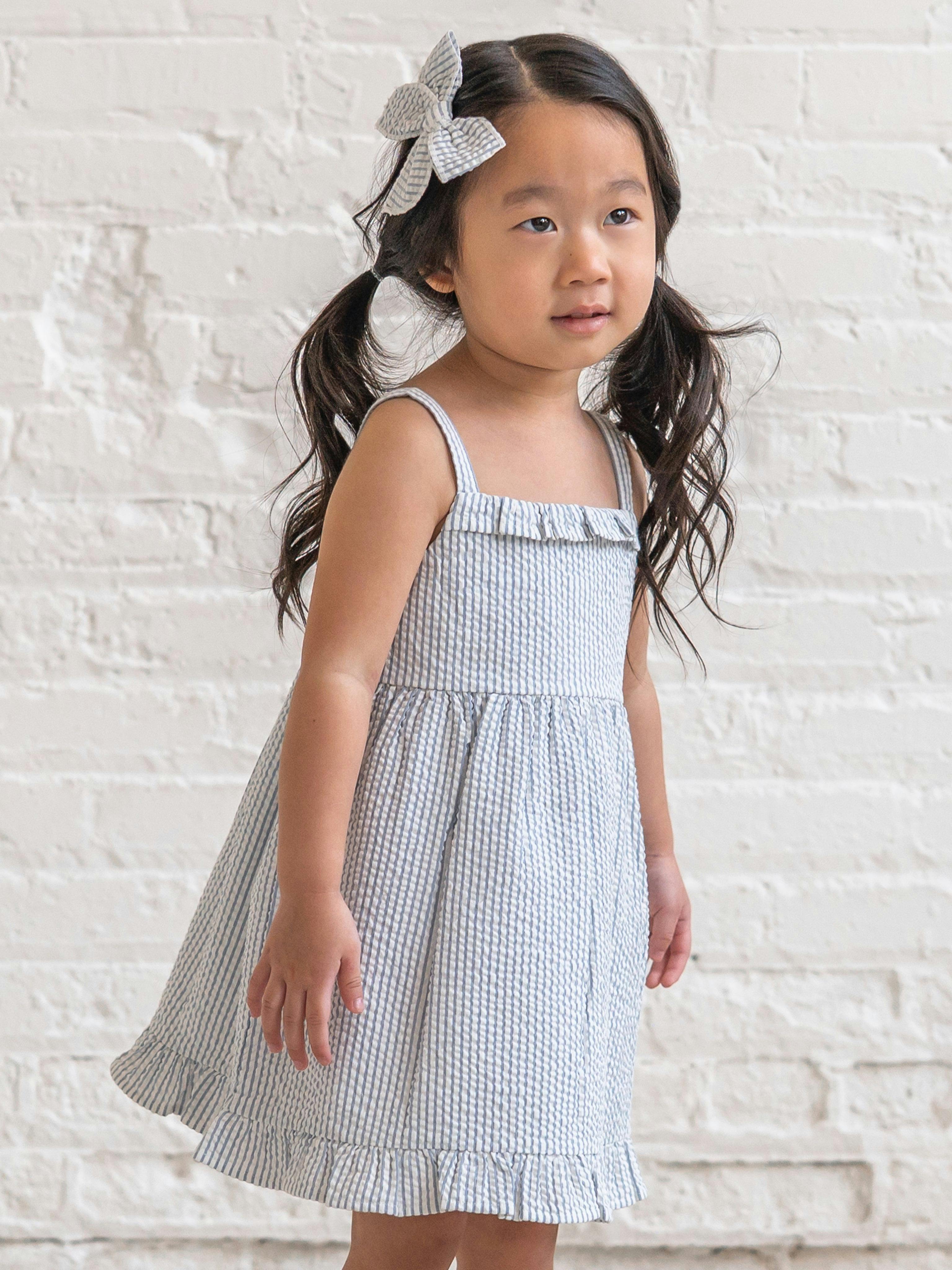 Juliette Seersucker Tank Dress - Shore Stripe / Sea