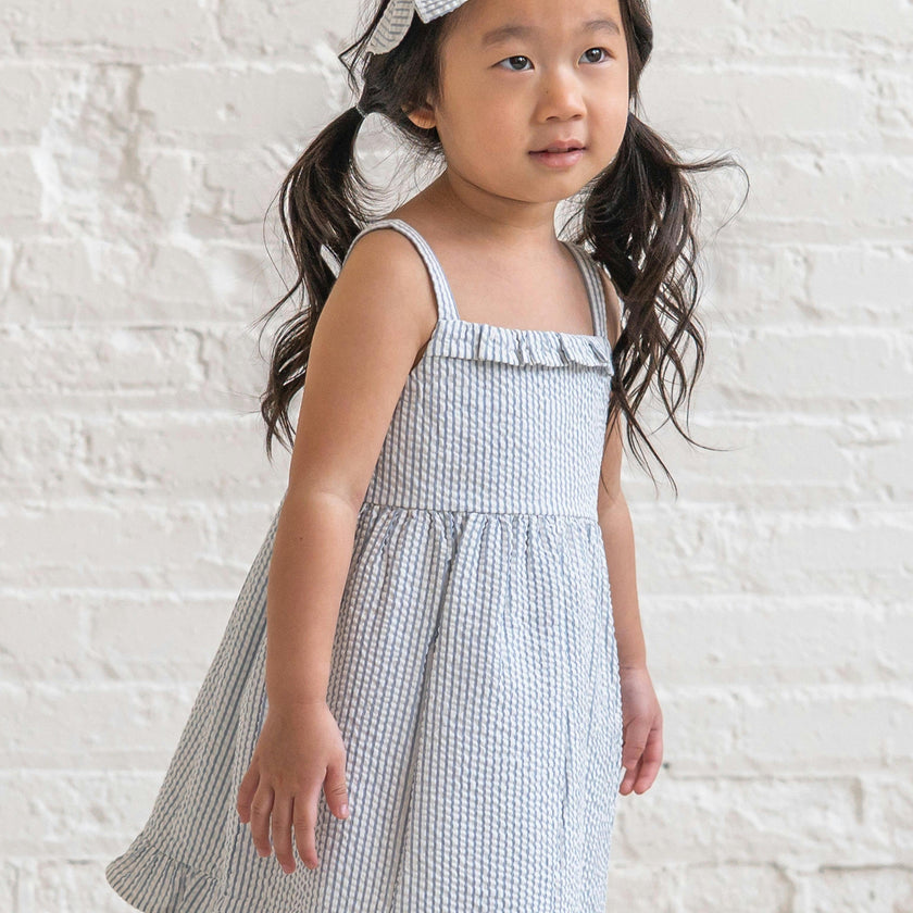 Juliette Seersucker Tank Dress - Shore Stripe / Sea