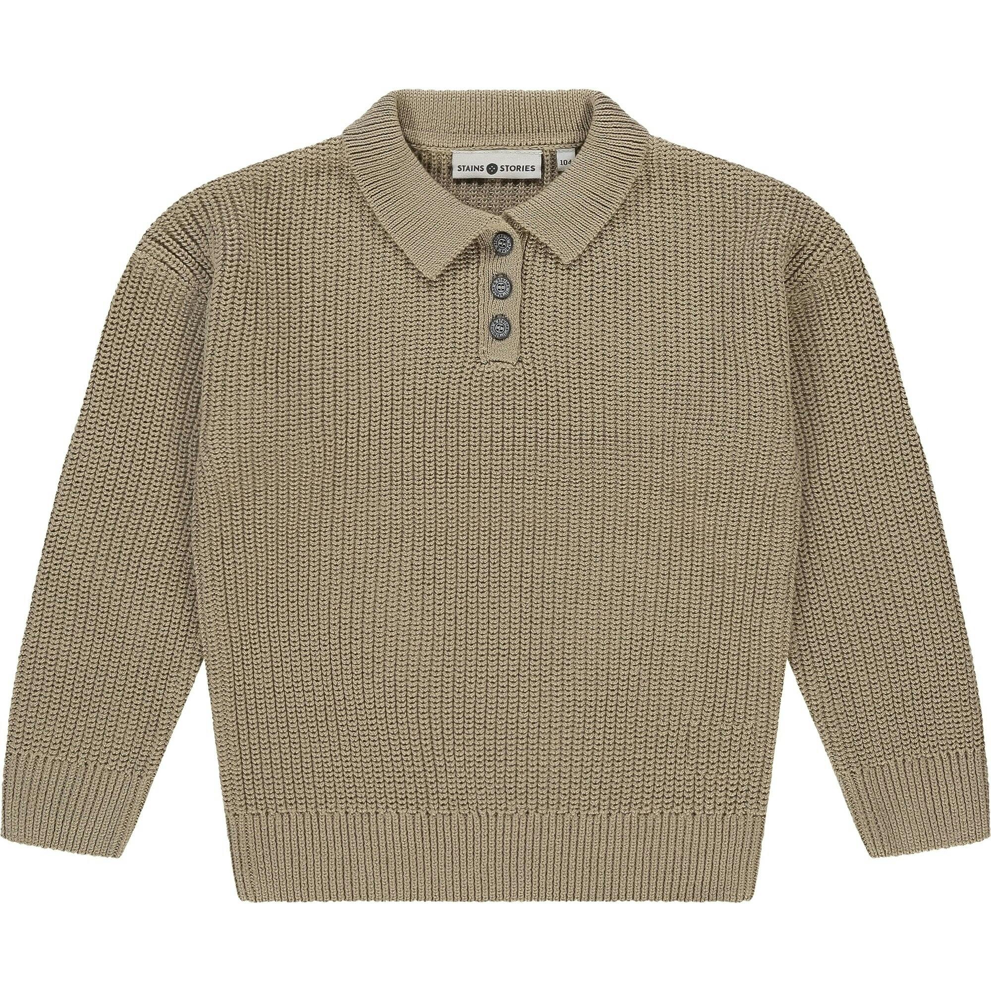 Pullover Knit Polo Sweater