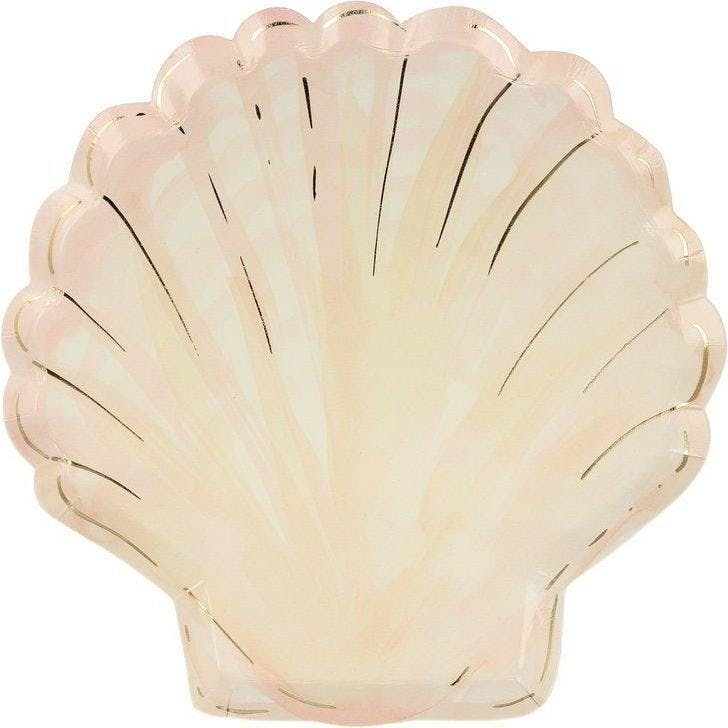 Watercolor Clam Shell Plates