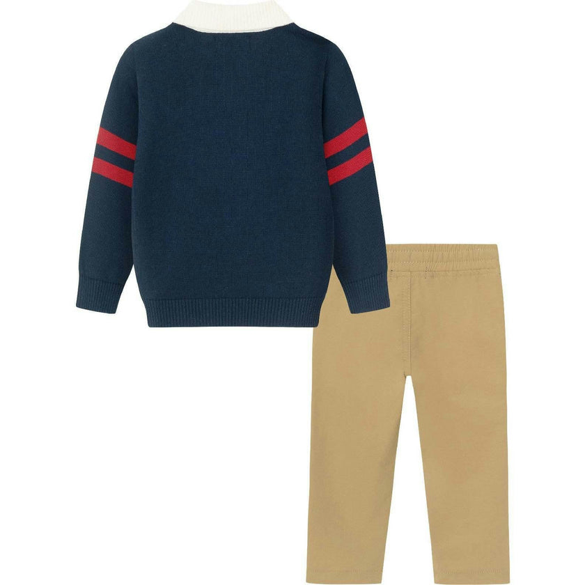 Infant 2-Piece Collared Sweater & Hybrid Pant