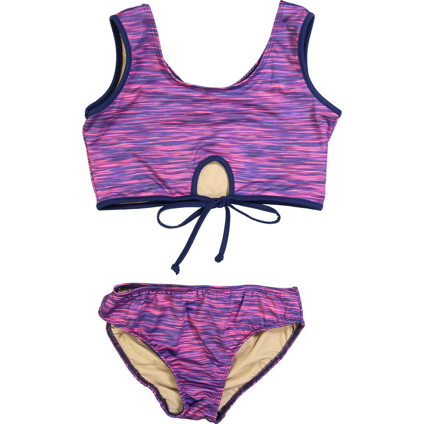 Girls Space Dye Two Piece Bathing Suit Bikini