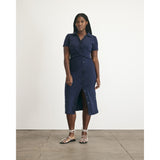 Short Sleeve Ellicot Dress, Navy