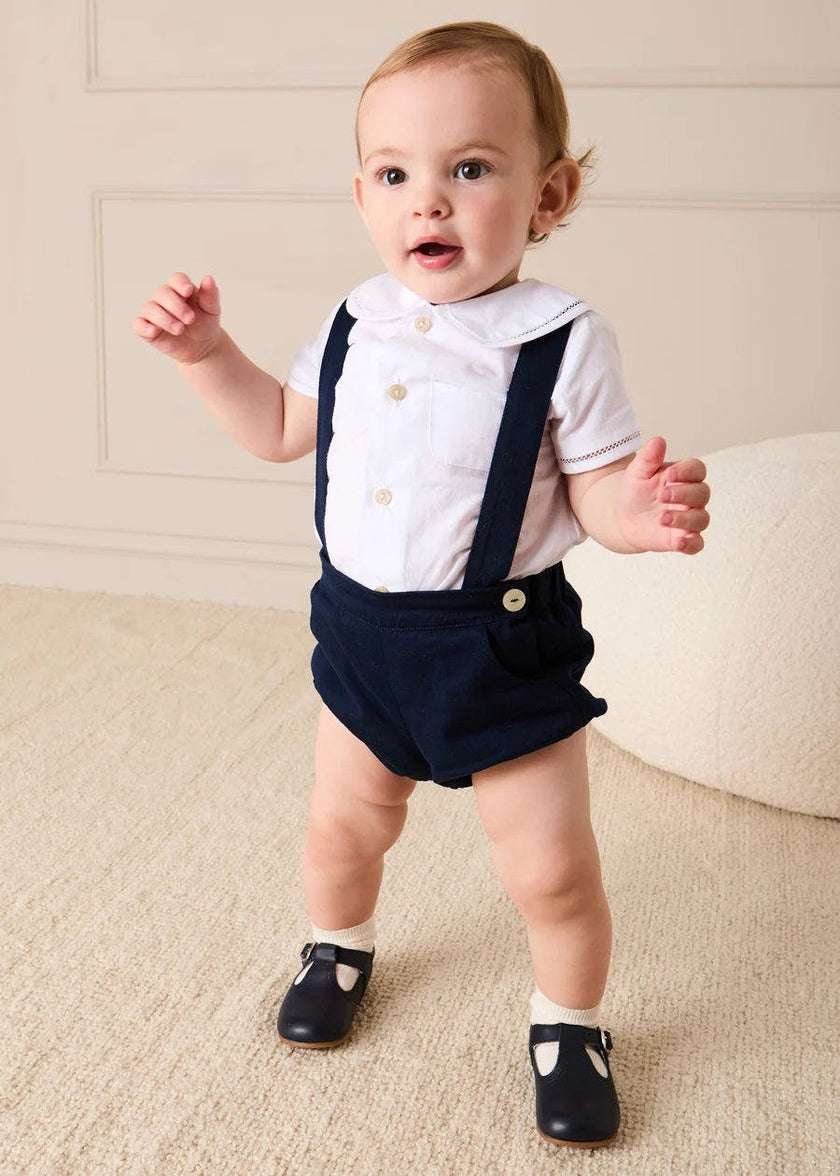 Plain Bloomers with Braces in Navy (6mths-3yrs)