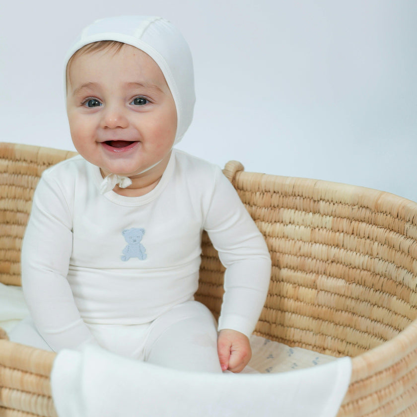 Embroidered Onesie White/Pink
