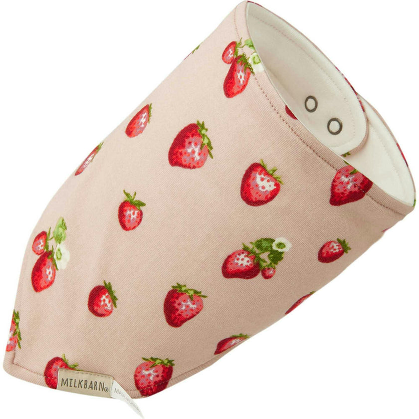 Strawberry Organic Cotton Kerchief Bib