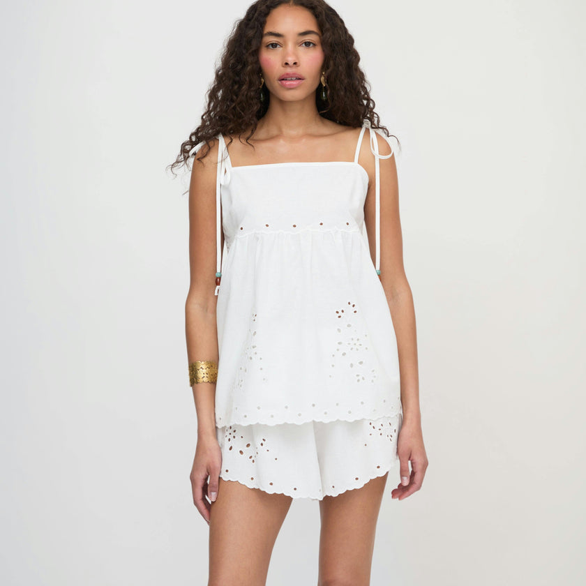 The Jessie Short - White Linen