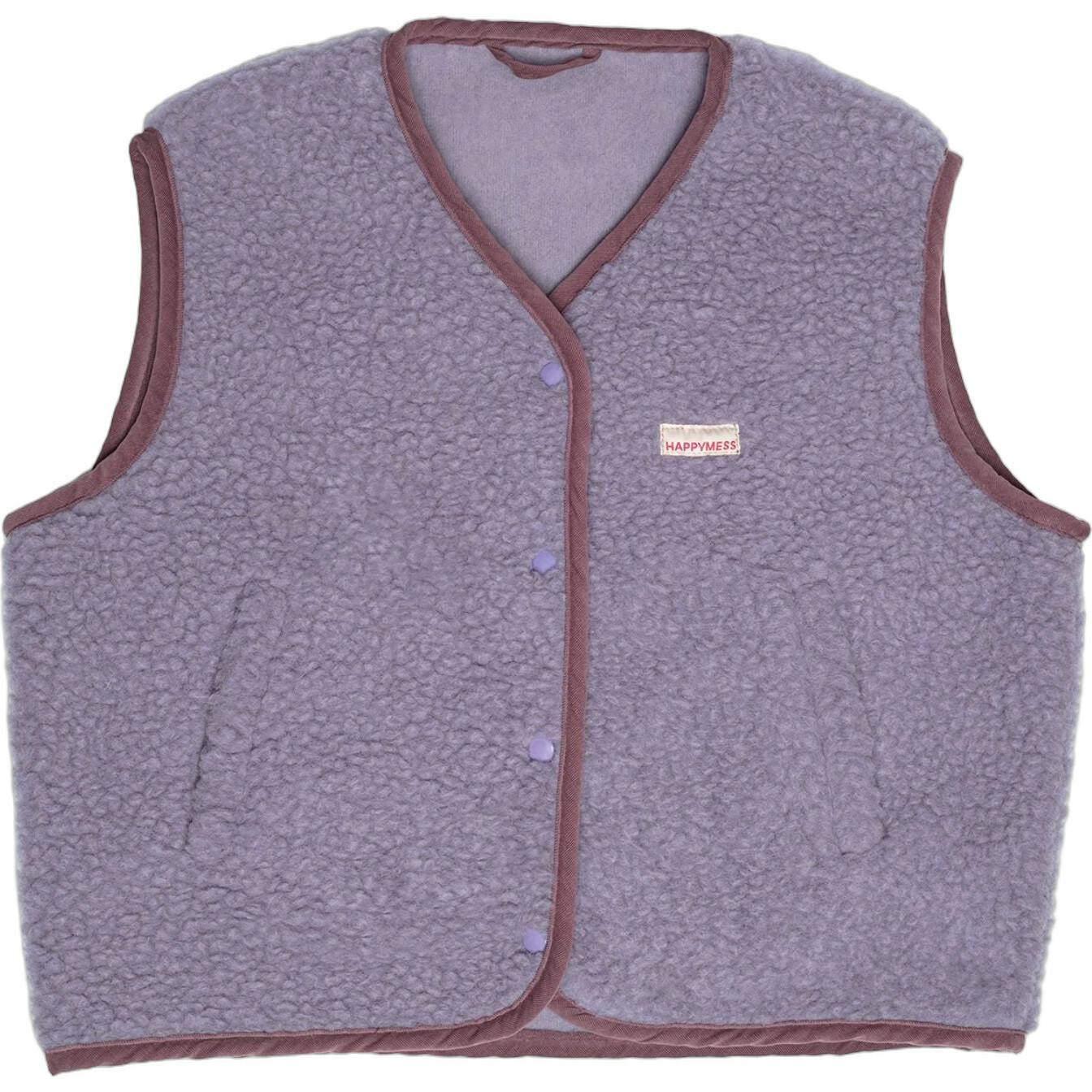 adult merino wool vest - lilac cloud