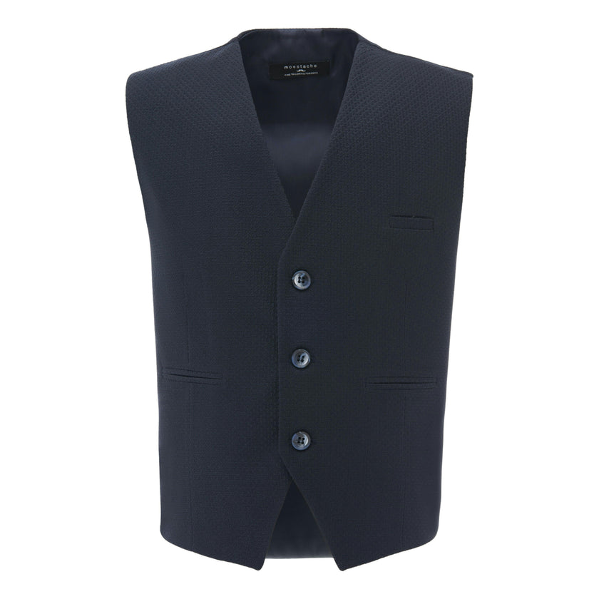 Navy Solid Vest & Bowtie