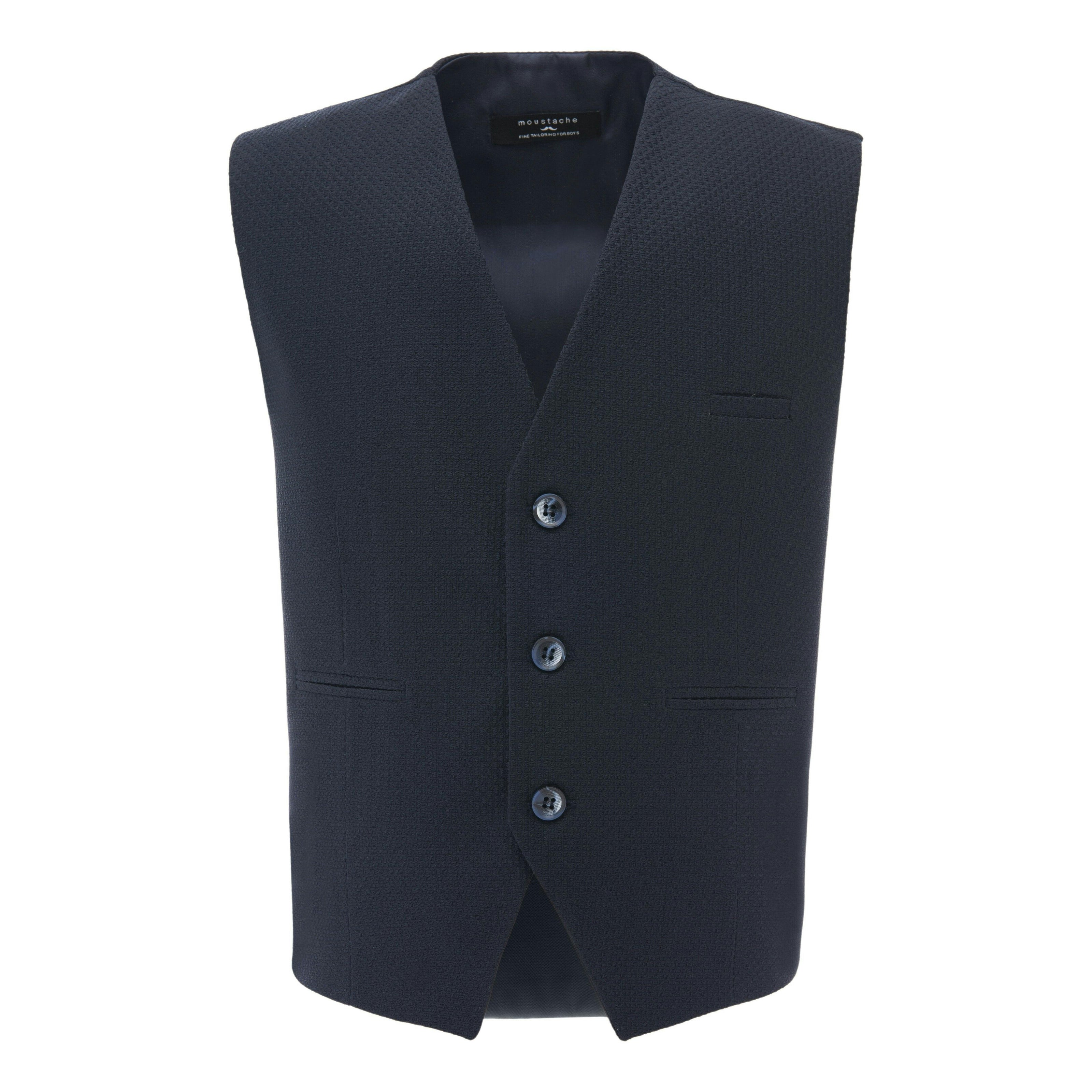 Navy Solid Vest & Bowtie