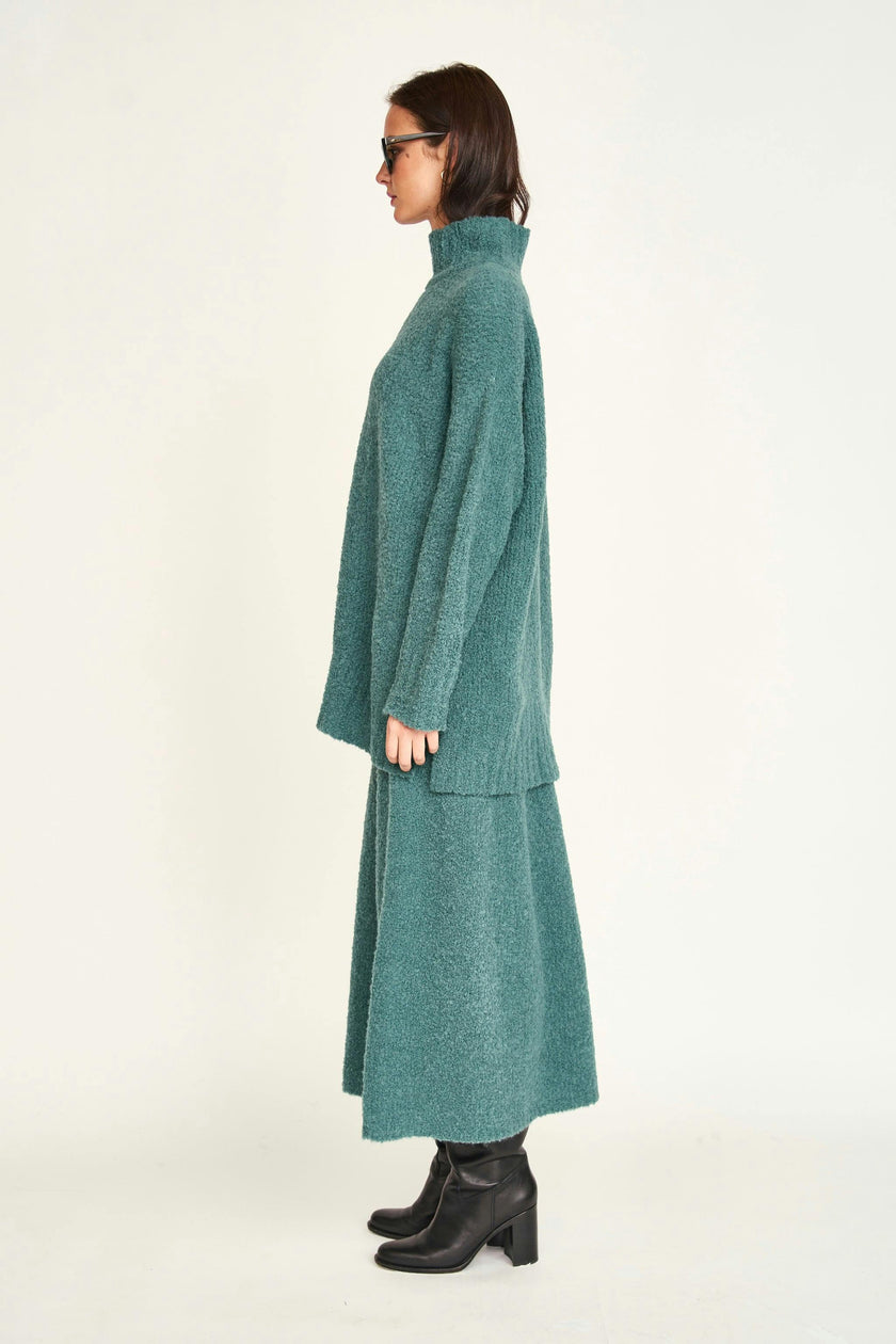 Salida Boucle Turtleneck in Spruce