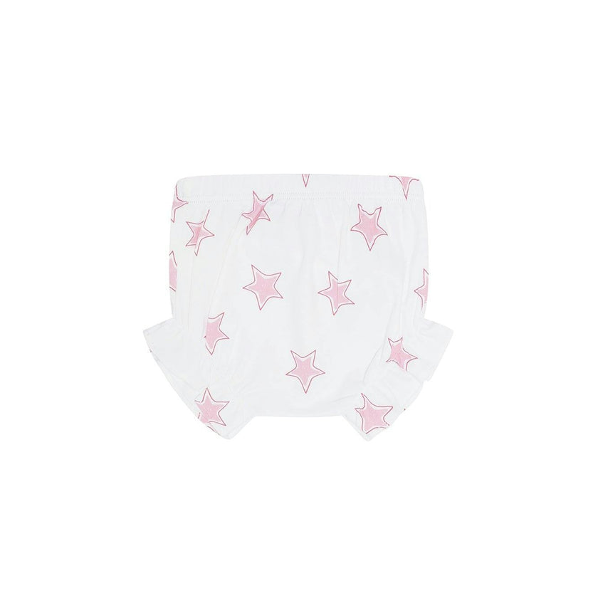 Pink Stars Print Diaper Cover Set