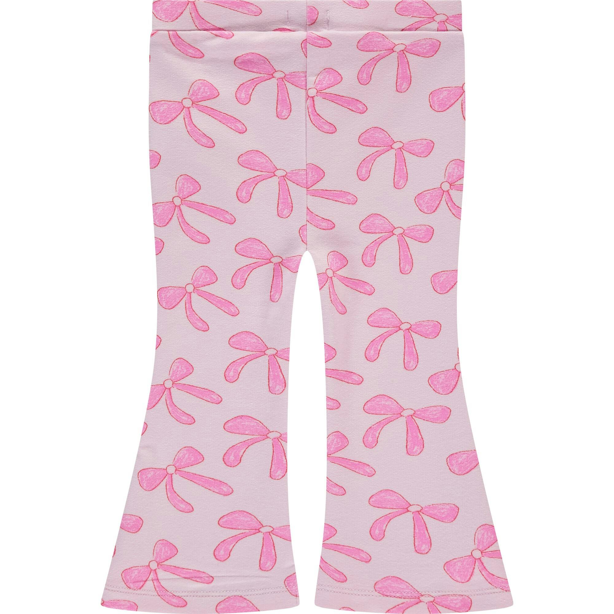 Bow Print Flared Leggings