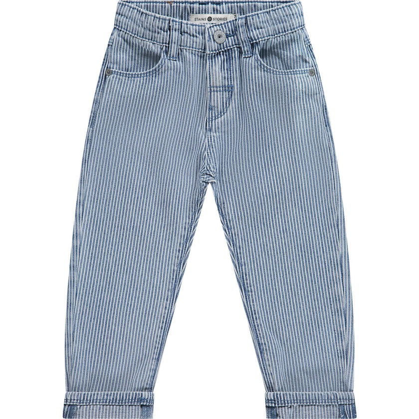 Pinstripe Straight Leg Jean