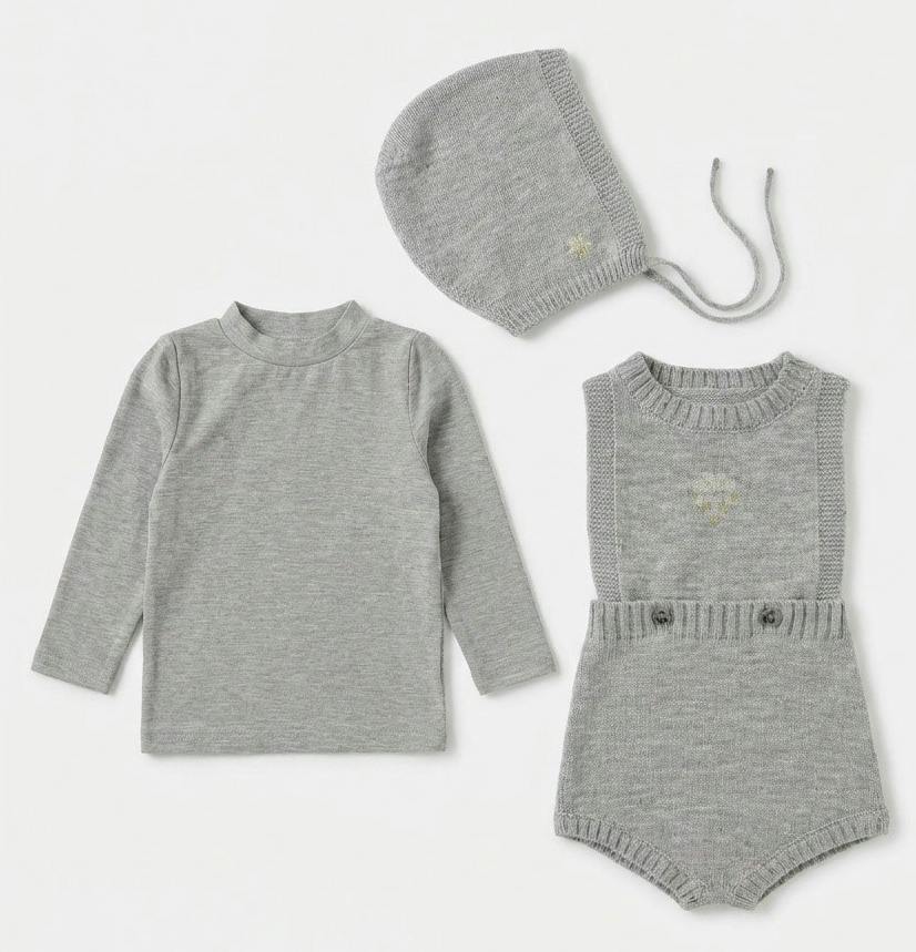 Bubble & Mock Neck Top Set