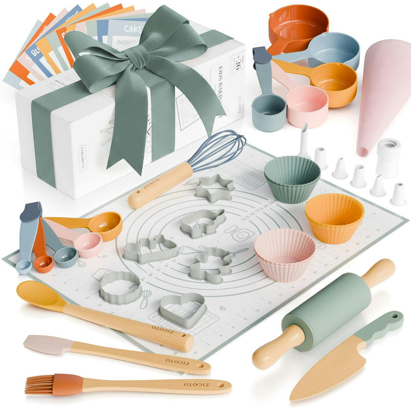 Kid Safe Cooking Tools - Kids Baking Set Gift for Girls
