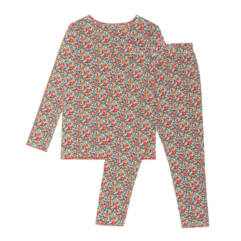 girls Betsy Ann pima pajamas set made with Liberty Fabrics