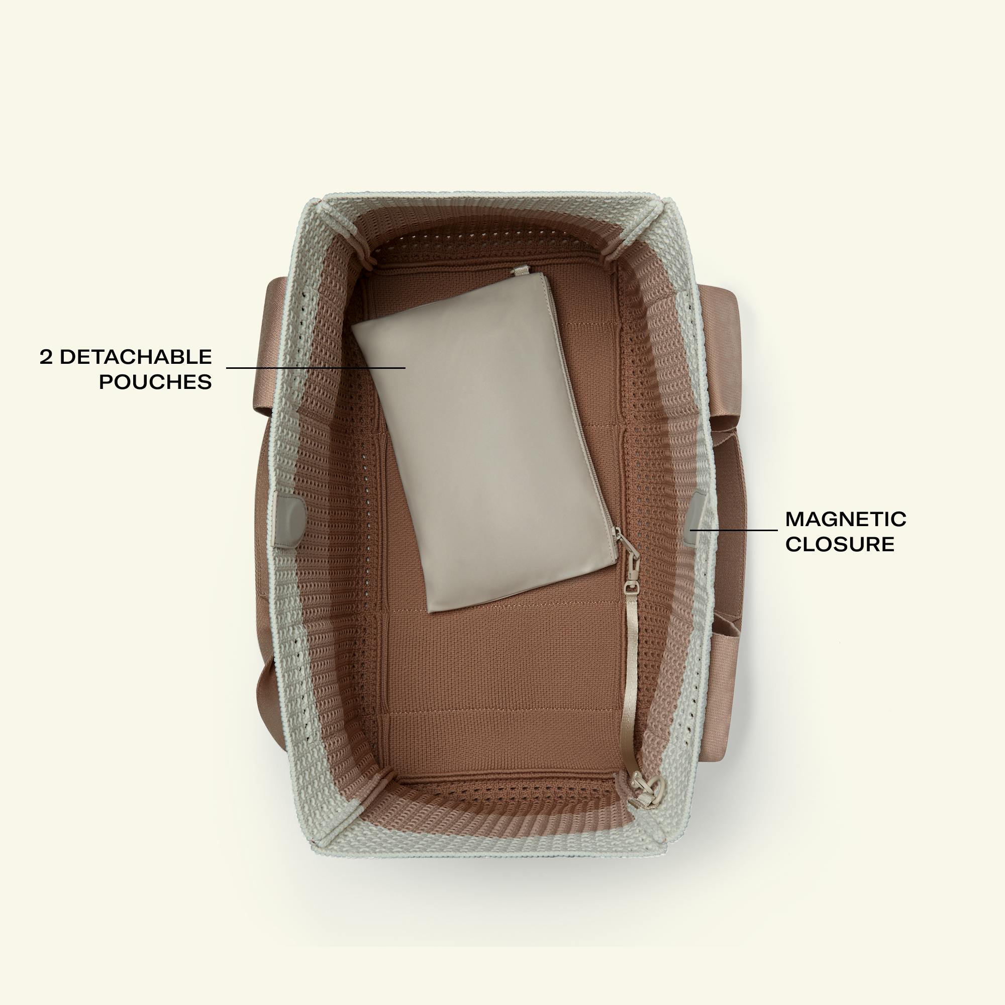 Wellington Cabana Tote, Knit Neutral Stripe