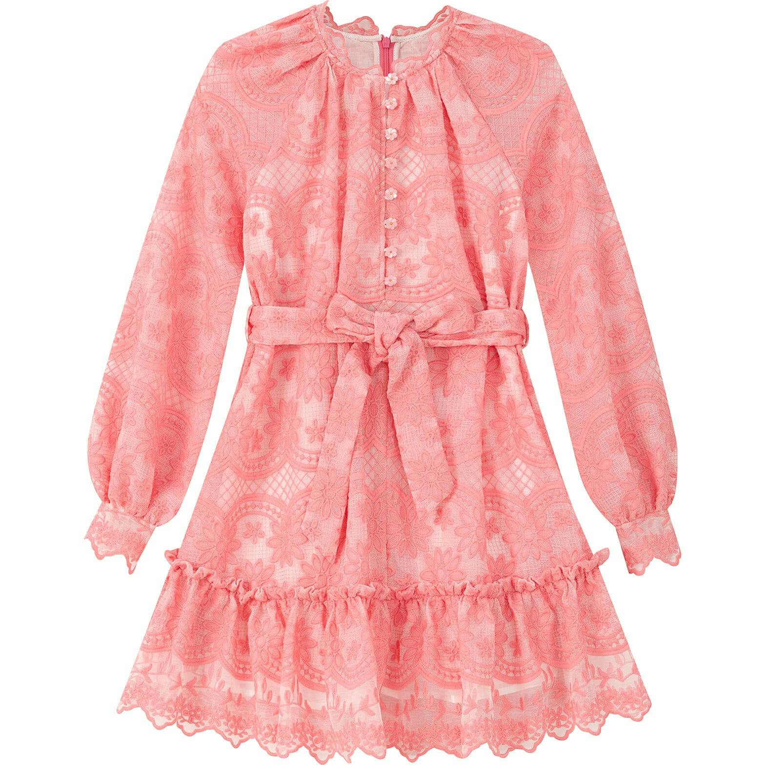 Kaia Lace Embroidered Mini Dress