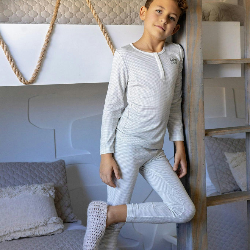 Gingham Loungewear Set, Boys