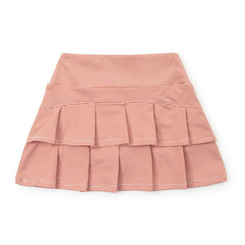 Margot Girls' Performance Skirt by LH Sport Orange Stripes