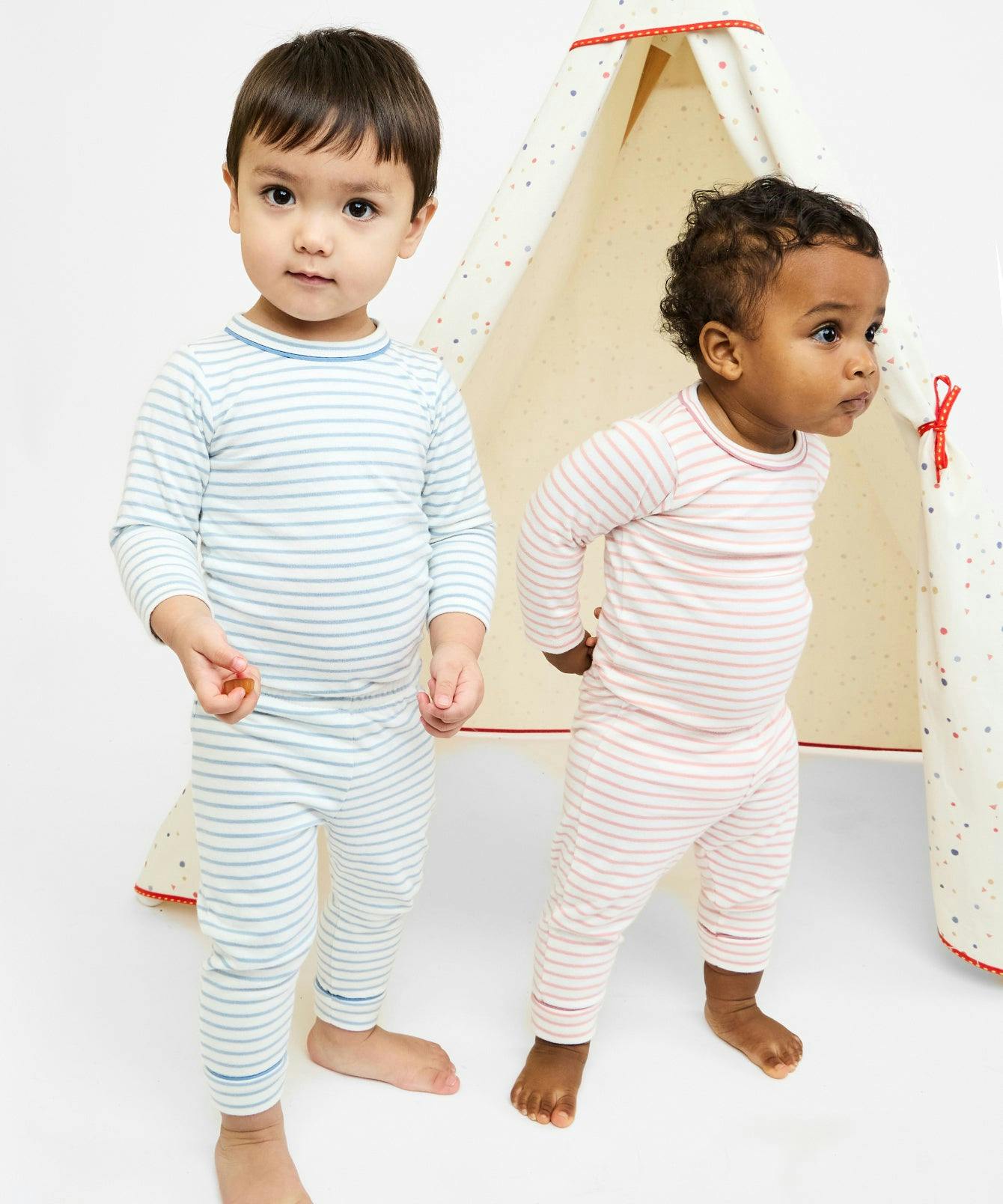 Edward One-piece, Dusty Rose Mini Stripe