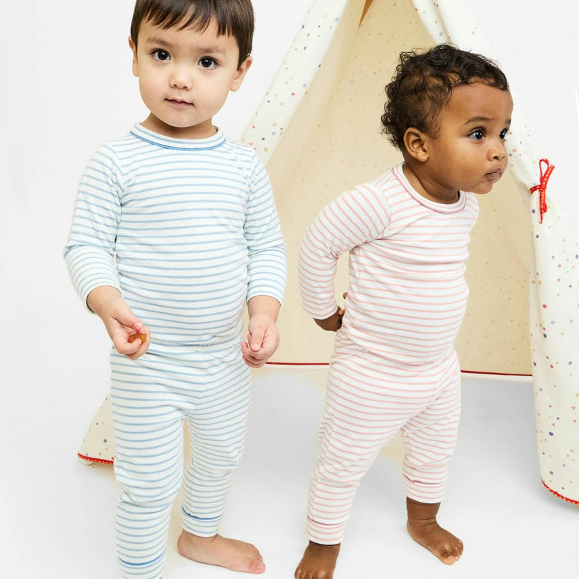 Edward One-piece, Dusty Rose Mini Stripe
