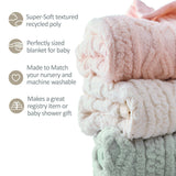 PRESLEY Ultra Luxe Plush Textured Fleece Baby Stroller Blanket