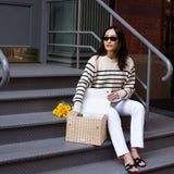 Women's Hand-Woven Wicker Large Lunchbox