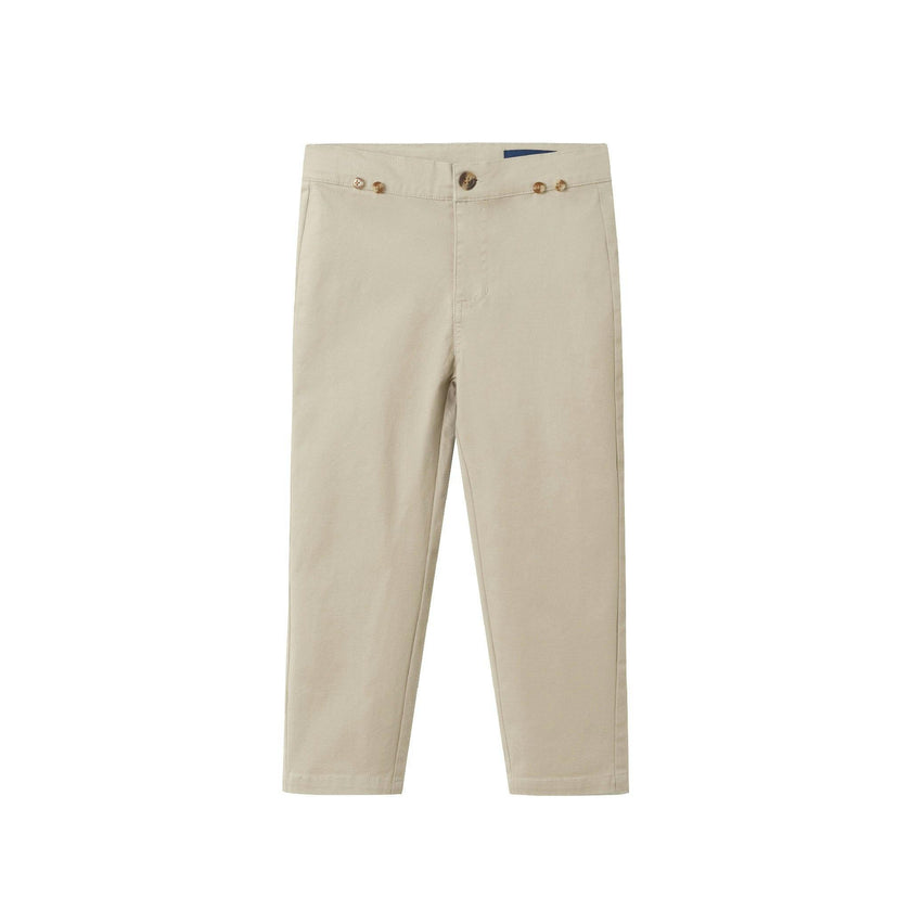 Kids White Buttondown Bowtie and Suspenders Set
