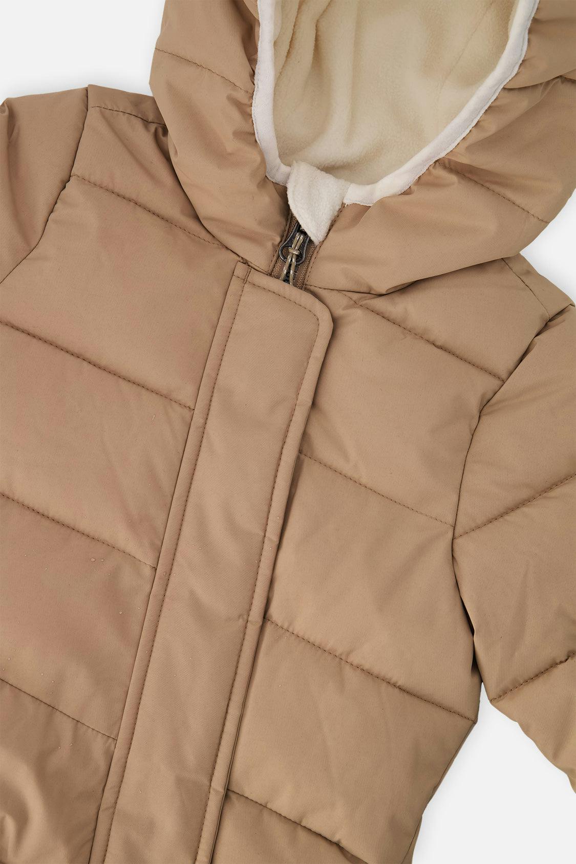 Baby Cloud One Piece Snowsuit Adapted For Car Seats Beige