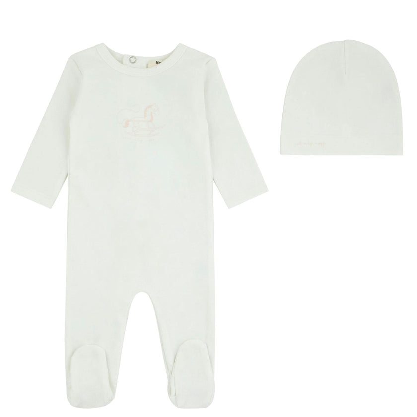 Rocking Horse Footie And Beanie, Girls