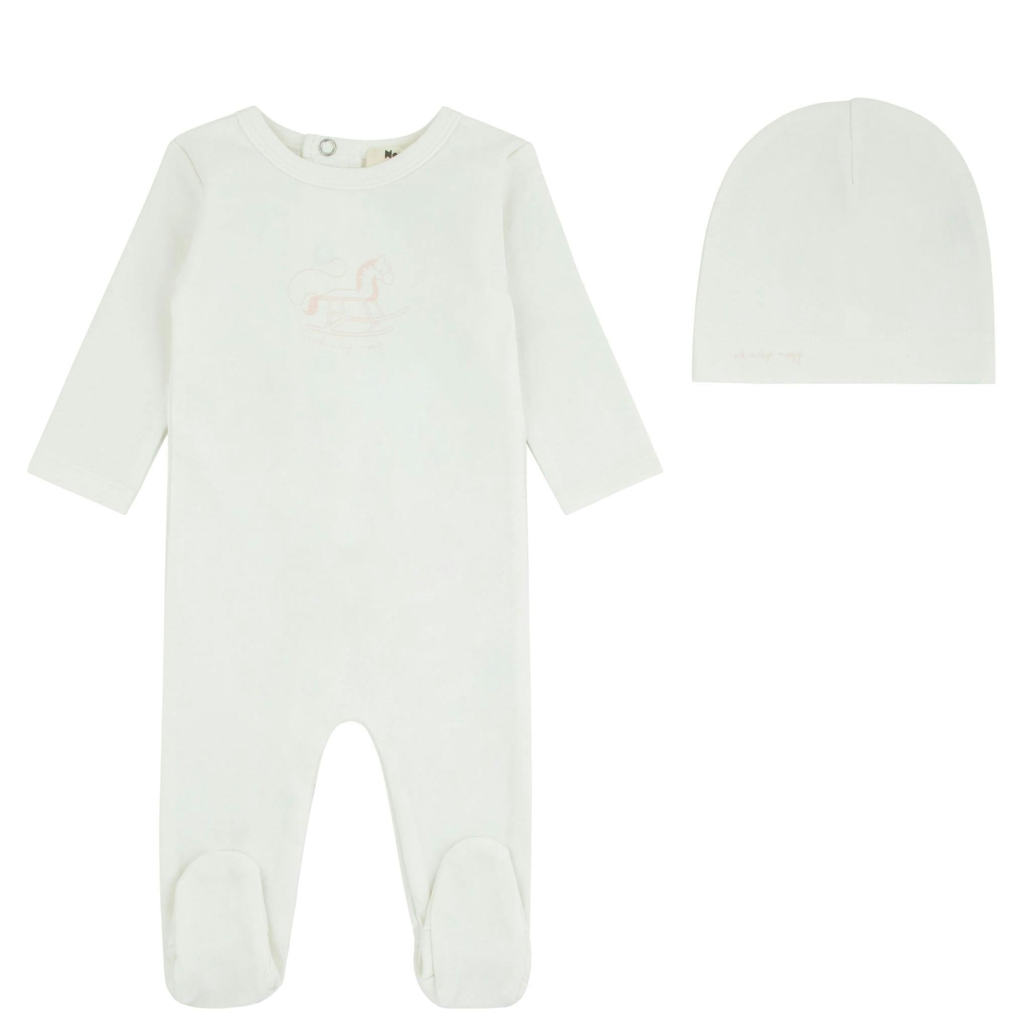 Rocking Horse Footie And Beanie, Girls