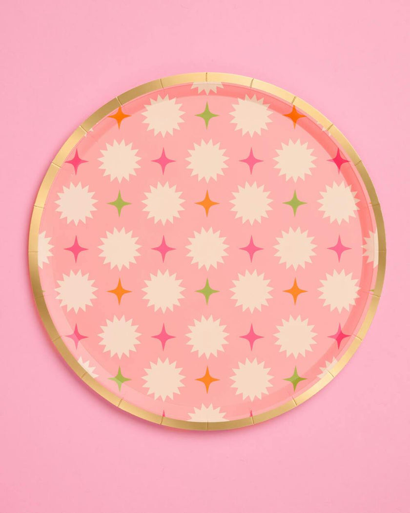 Palm Royale Plates - 32 paper plates, 2 sizes
