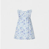 Elena Baby Dress Sleeveless, Watercolor Blue Yellow