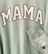 Mama Personalized Love on the Cuff Sweatshirt, Seafoam