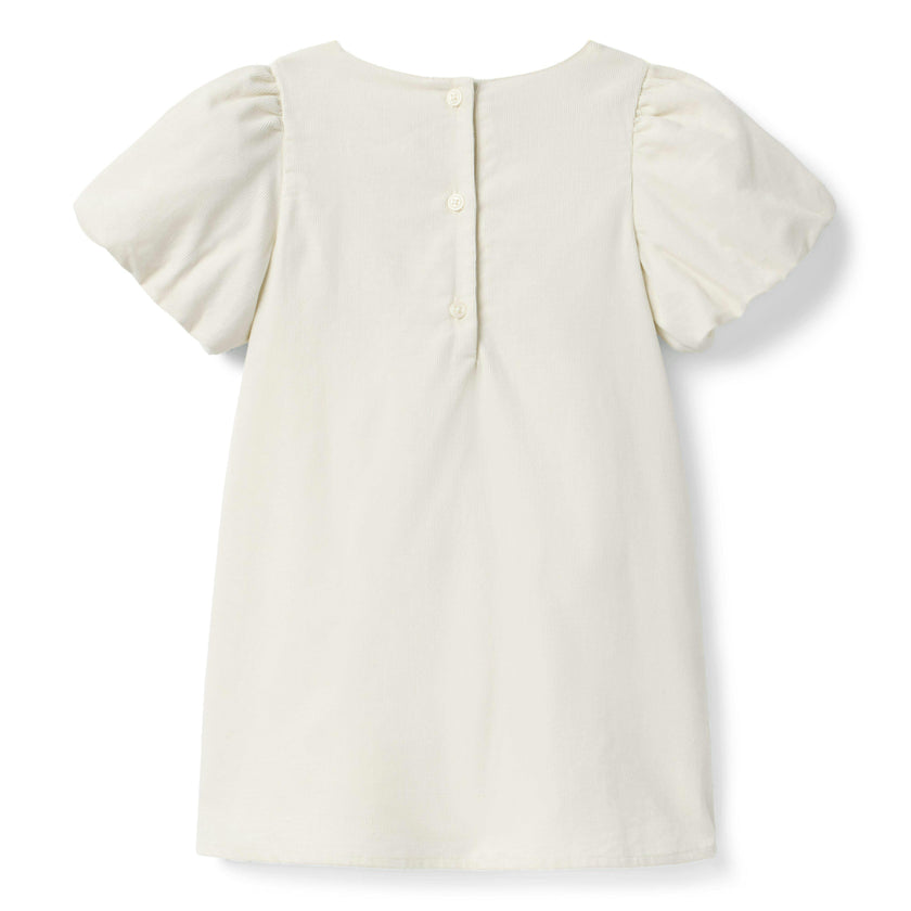 The Corduroy Heart Dress, ivory