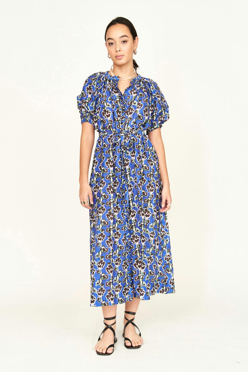 Somerset Dress in Lapis Wildflower