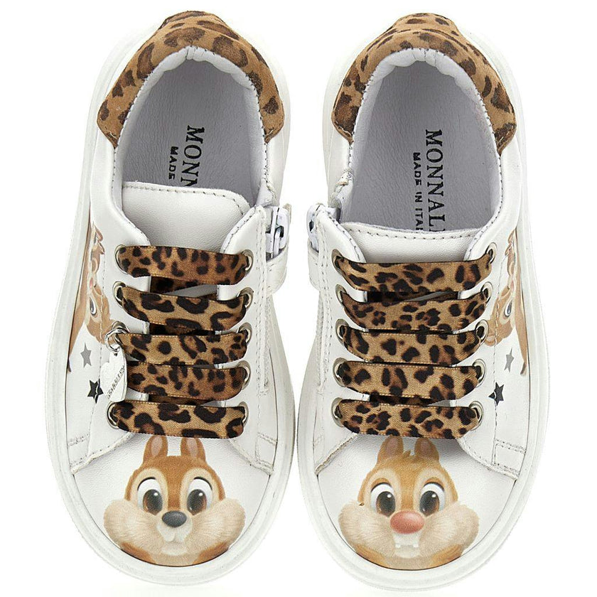 White Chipmunks Print Shoes