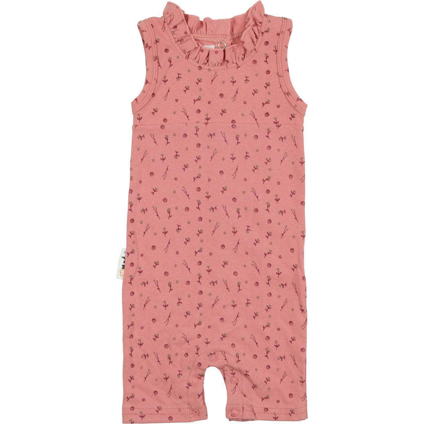 Berry Floral Romper, Rose
