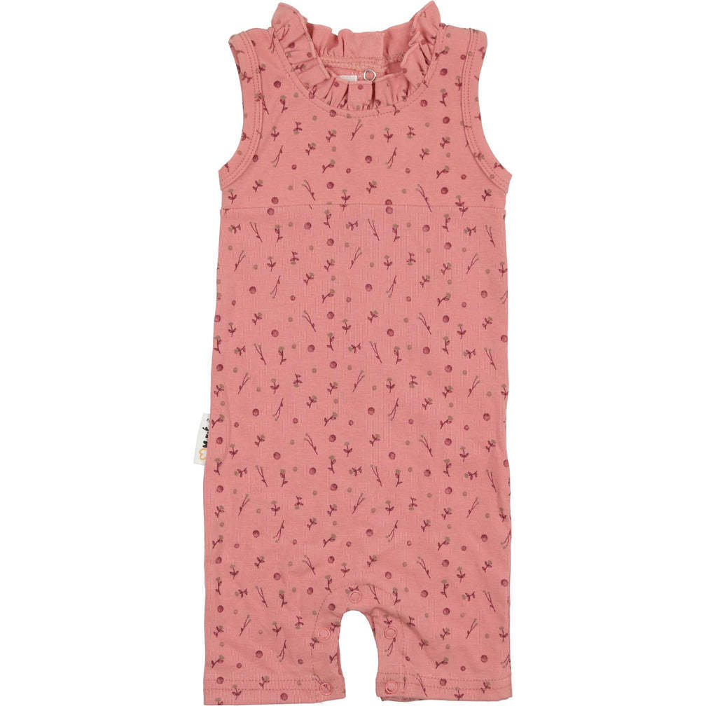 Berry Floral Romper, Rose
